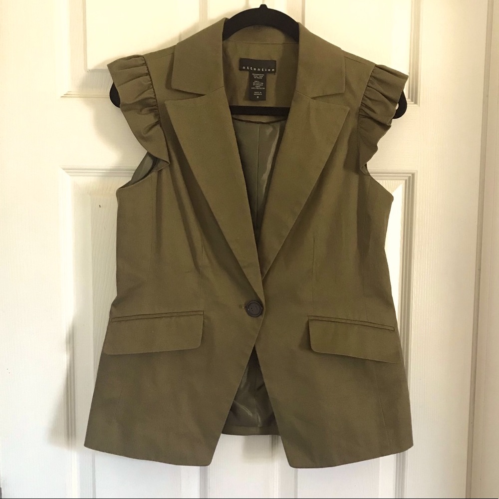 4/$10 Ruffle Shoulder Sleeveless Vest
